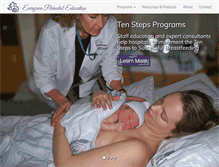 Tablet Screenshot of evergreenperinataleducation.com